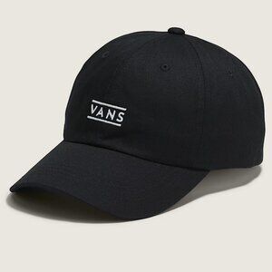 Vans Half Box Curved Bill Jockey Hat Black Youth O/S Women's S/M NWT